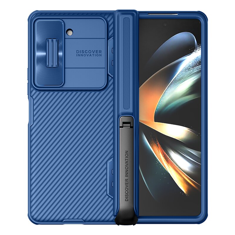 PU Cam Slider Pen Slot Case for Samsung Galaxy Z Fold 5