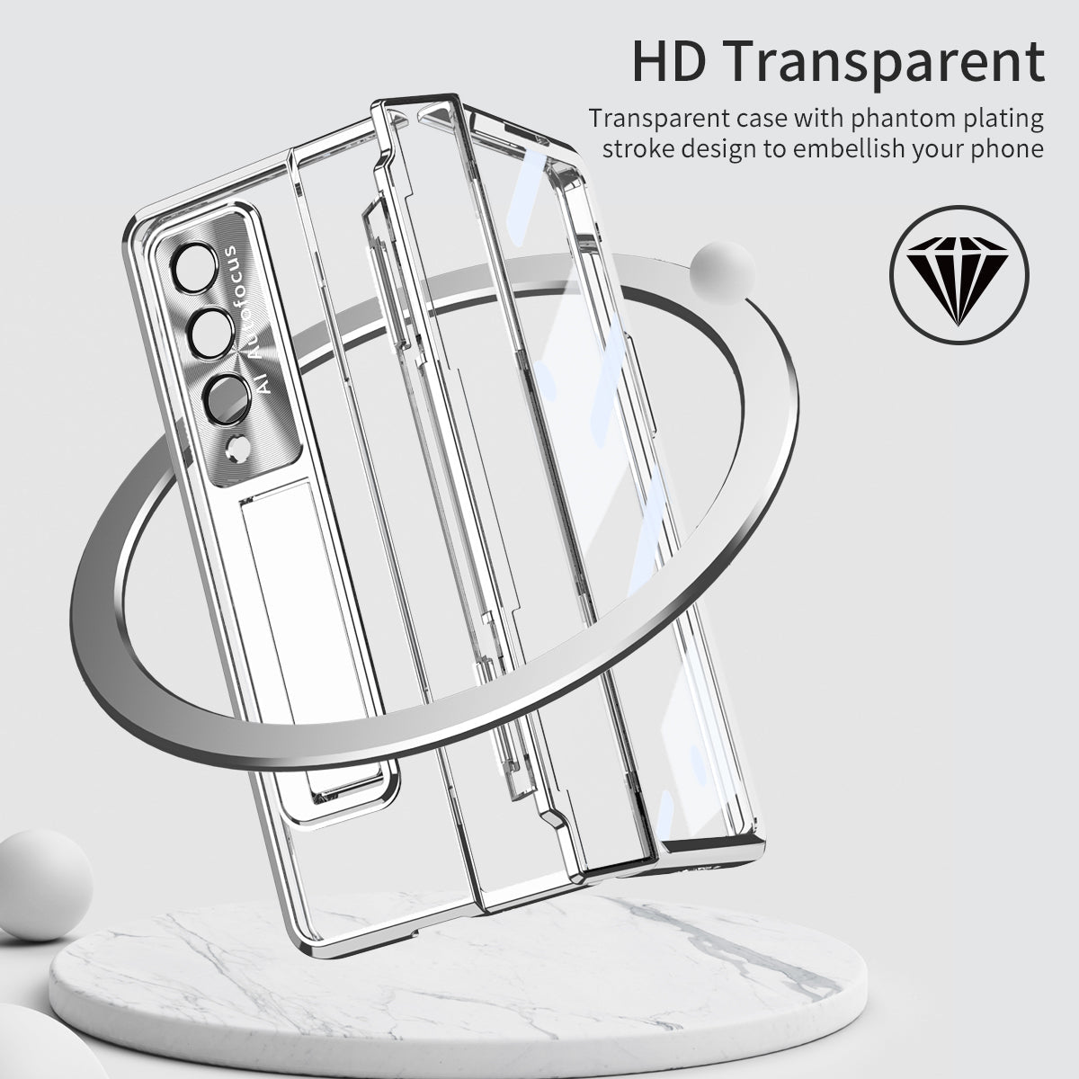 360° Armor Hinge Folding Transparent Case 2.0