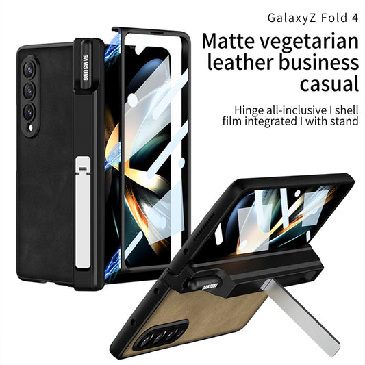 Luxury Leather Texture Kickstand Case With S-Pen Solt (+FREE PEN)