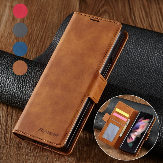 Magnetic Wallet Leather Business Case for Samsung Galaxy Z Fold 5