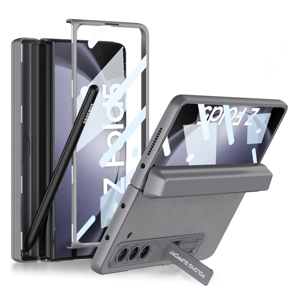 360 Magnetic Slim Bracket Case with Pen Holder For Samsung Galaxy Z Fold 5