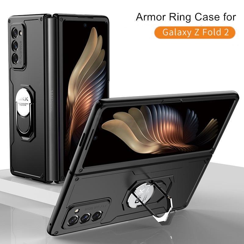 Luxury Armor With Ring Holder Case