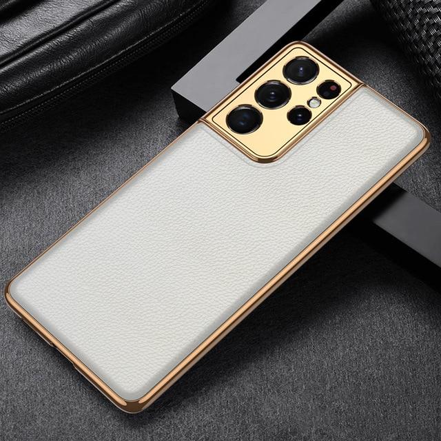 Luxury Plating Leather Texture Case