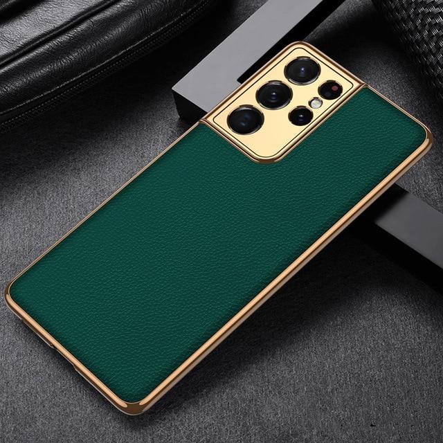 Luxury Plating Leather Texture Case