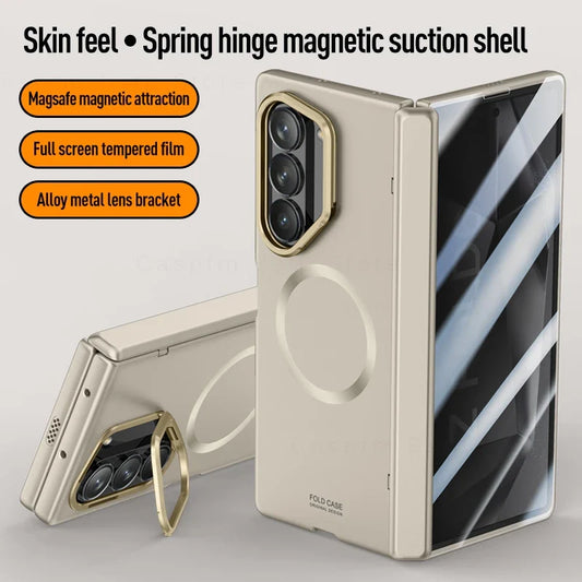 Z Fold 6 Magnetic Folding Shockproof Armor Case with Lens Holder