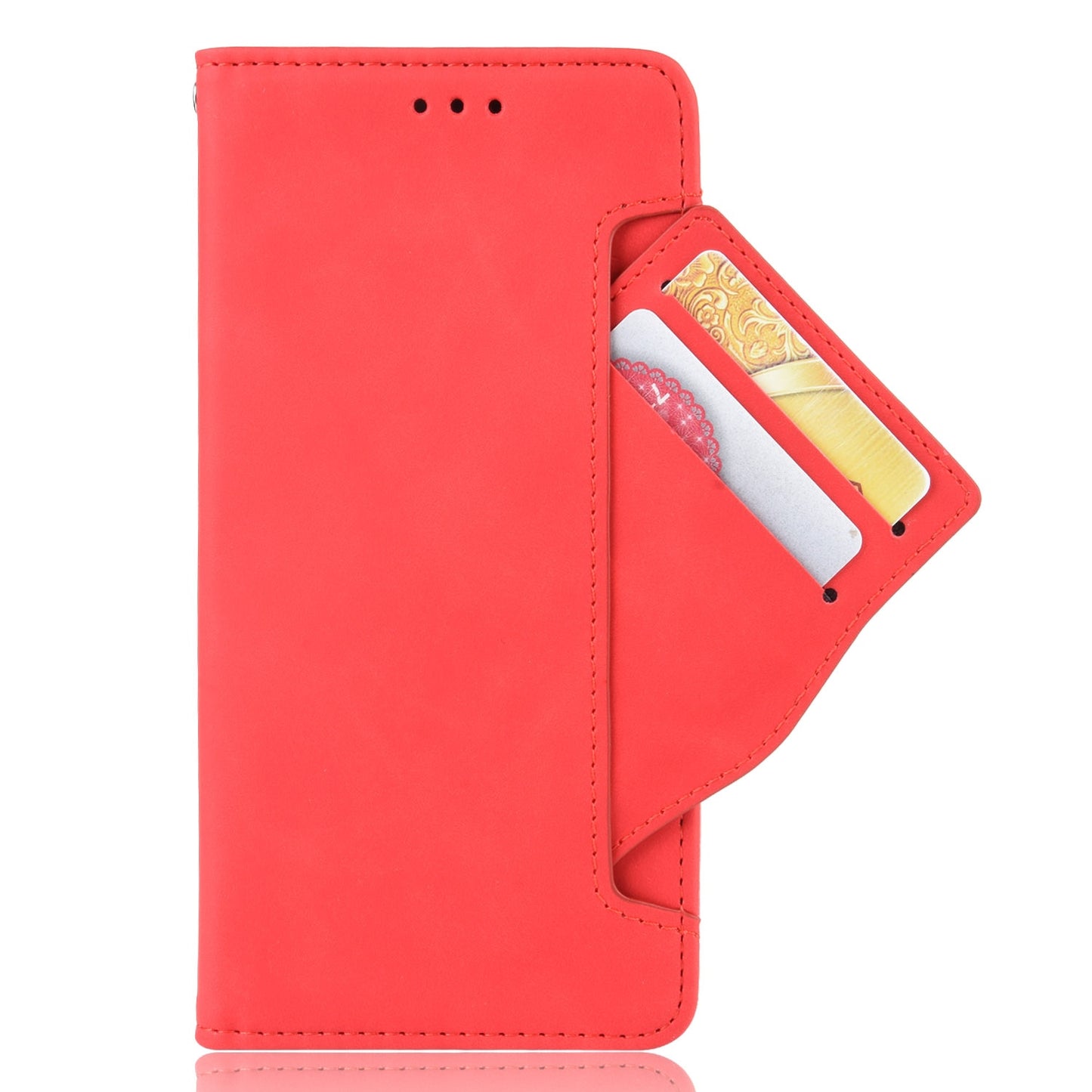 Leather Texture Wallet Case With Pen / Card Slot