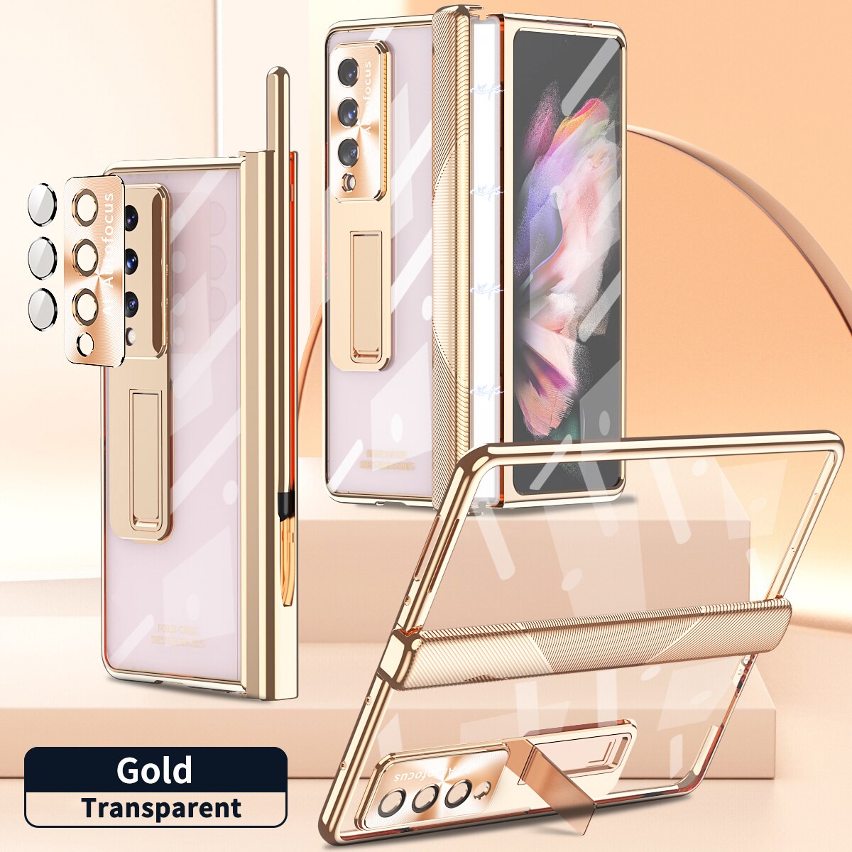 Transparent Kickstand Full Protection Case (+FREE PEN)