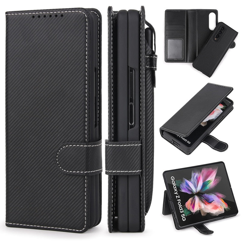 Separable Pen Card Slot Wallet Case