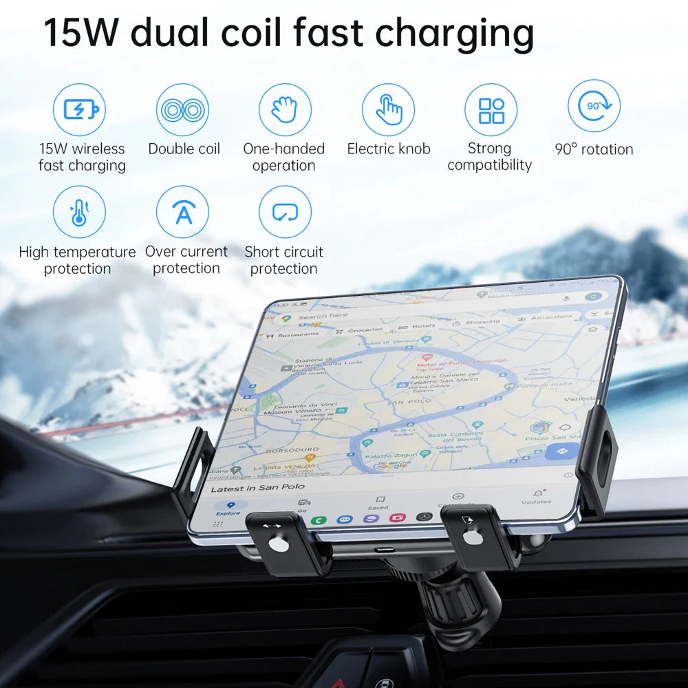 Auto-Grip Car Holder with Fast Wireless Charger For Galaxy Z Fold Series